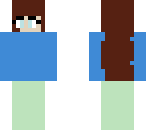 girl wearing blue and green