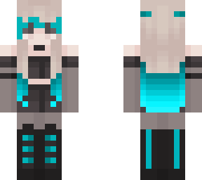 girl with teal/aqua hair