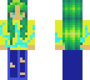 green haired girl