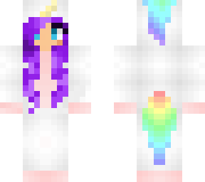 purple hair unicorn girl