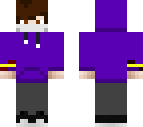 purple hoodie (male) yellow red/black bracelet