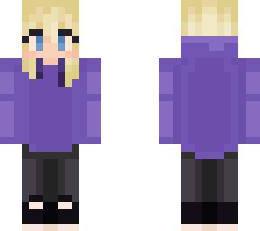 purple hoodie girl