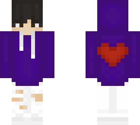 purple hoodie with heart on back boy
