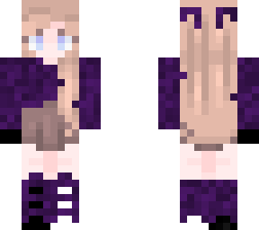purple shirt + skirt & bows