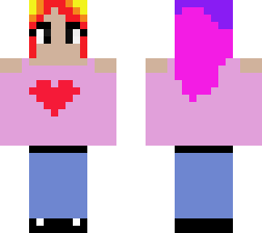 rainbow haired girl.
