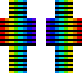 rainbow with black stripes