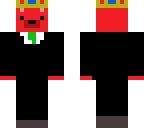 red gummy bear in a suit