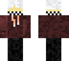 red hoodie with white hair new because i messed up