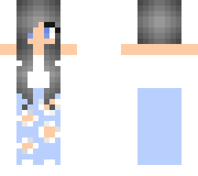 simple qufit with grey hair and blue eyes