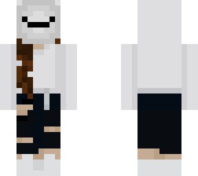 white hoodie masked girl