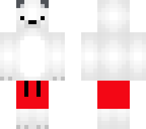 a polar bear in a bathing suit