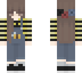 bee girls in overalls