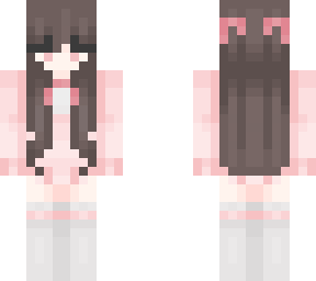 brown hair cute pink cardigan