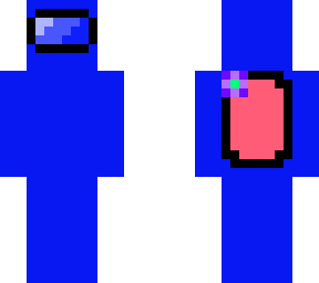 cute blue among us player
