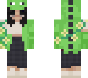 dino with flowers