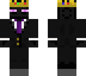 enderman in suit with also a crown