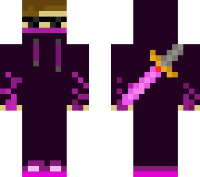 gamer boy ( effect purple ) whith sword on back