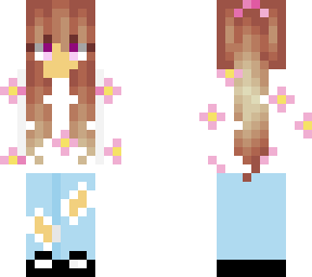 girl  with flower sweater