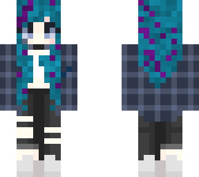 girl with blue and purple hair