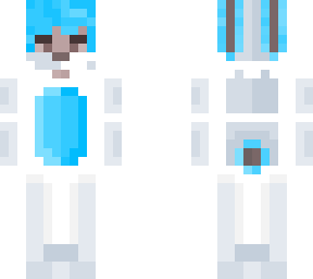 neon anime bunny (white) (no-inline)