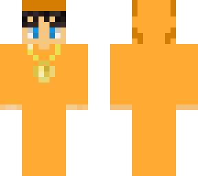 orange boy with medaille