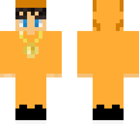 orange boy with medaille