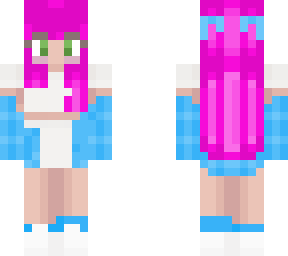 pink haired girl but with bangs