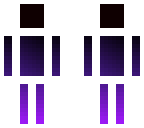 purple fade with white border