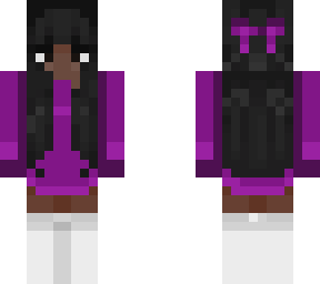 purple hoodie girl skin set
