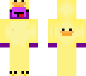 purple skeppy in a ducky onesie