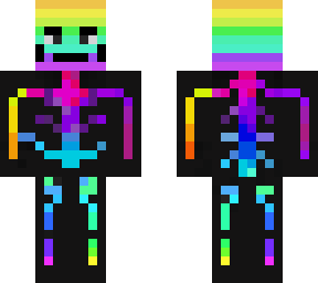 rainbow skull trooper + coloured back head