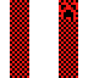 red and black creeper skin