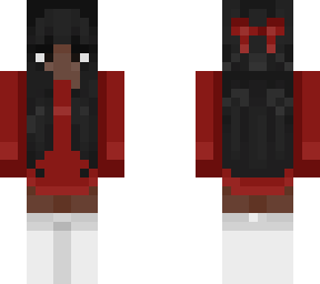 red hoodie girl skin set