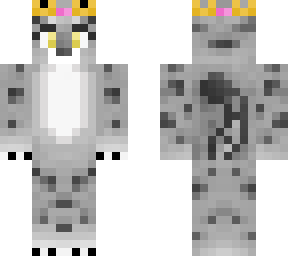 yellow eyes snow leopard! with crown!