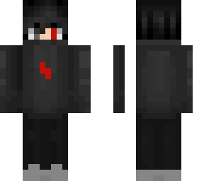 black emo red eye mask