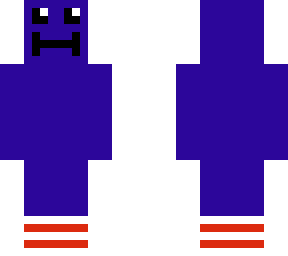 blue dude with striped socks