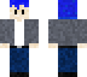 blue hair man