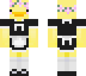 duck maid with flower crown