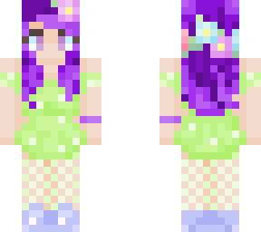 flower crown girl (purple hair)