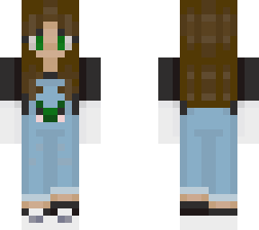 frog overalls w layered shirt