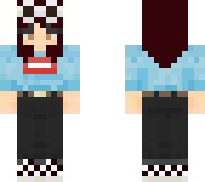 georgenotfound girl with checkered shoes and brown short hair