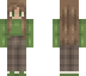 green shirt & plaid pants