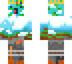 minecraft earth skin  with technoblades crown