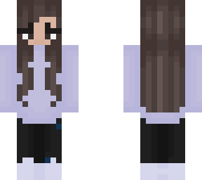 purple girl brown hair