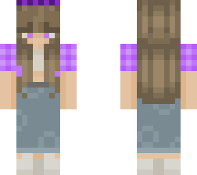 purple plaid girl