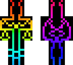 rainbow gradient tron fighter