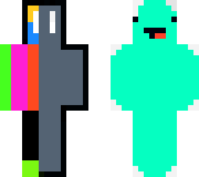 rainbow neon skeppy