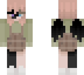 short strawberry  blonde hair - half enderman - christmas