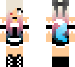 slim wolf girl in a maid outfit