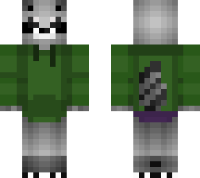 trash panda with hoodie
